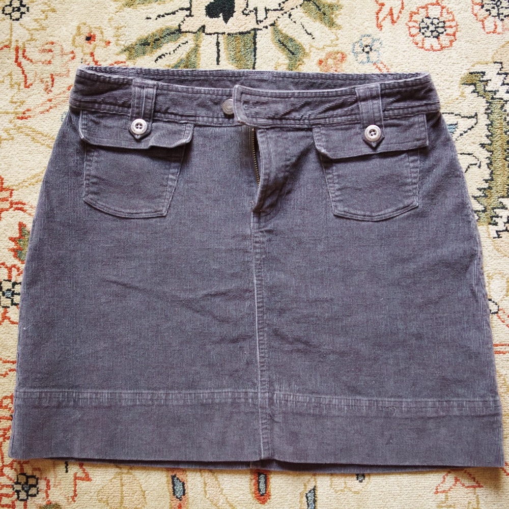 Patagonia Grey Corduroy Mini Skirt Size 6